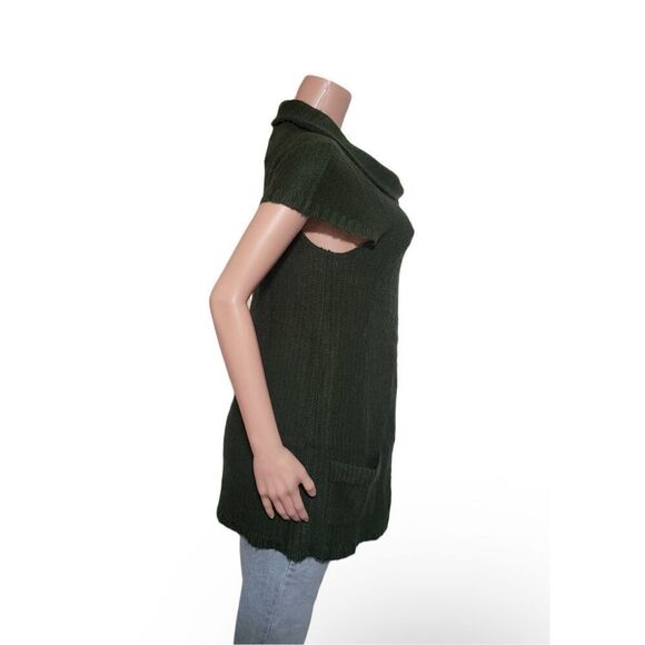 Pulp women green cap sleeve cowl neck tunic dress top M - Picture 3 of 7